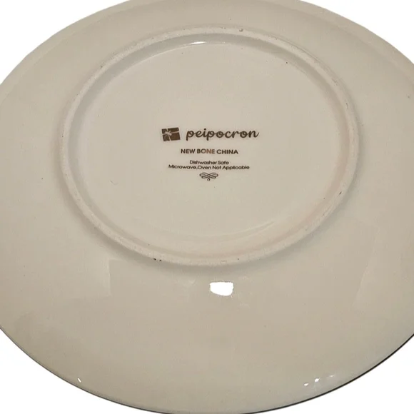 Peipocron British Floral Coffee/Tea Cup and Saucer Set With Gold Trim - 7 fl oz - Picture 8 of 9